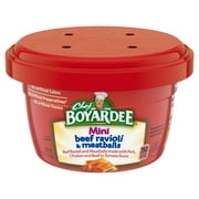 Chef Boyardee Mini Beef Ravioli & Meatballs in Tomato Sauce, Microwavable Meal, 7.5 oz. Bowl