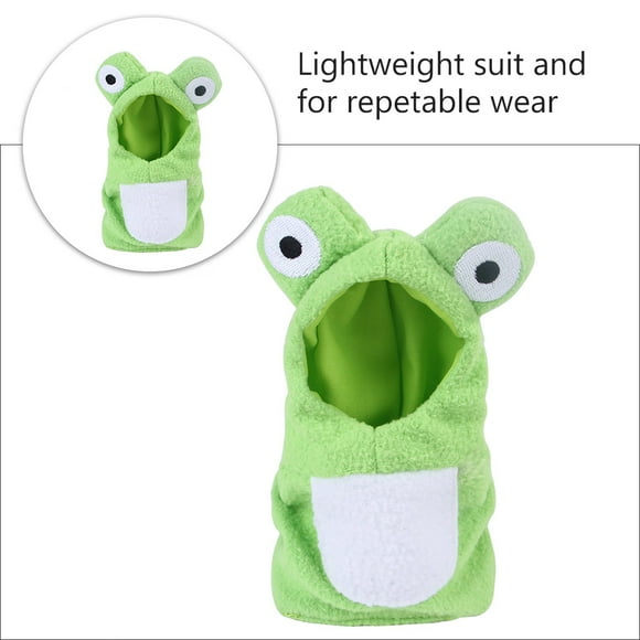 COOPHYA 1Set Pet Bird Costume Clothes for Parrot Cotton Material Green Color Frog Shape
