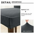 thumbnail image 3 of Enova Home 4 Pcs Rhombus Jacquard Stretchy Universal Dining Chair Slipcovers (Grey), 3 of 6