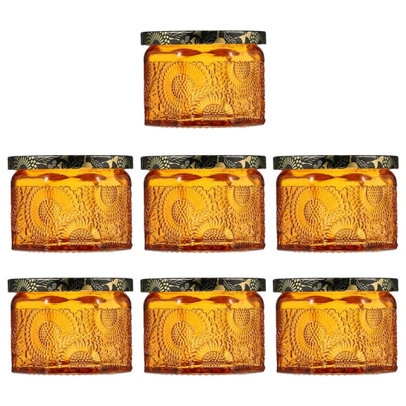 WHAMVOX 7 Pcs Vessel Scented Candle Cup Candle Containers 6.5X5cm Orange
