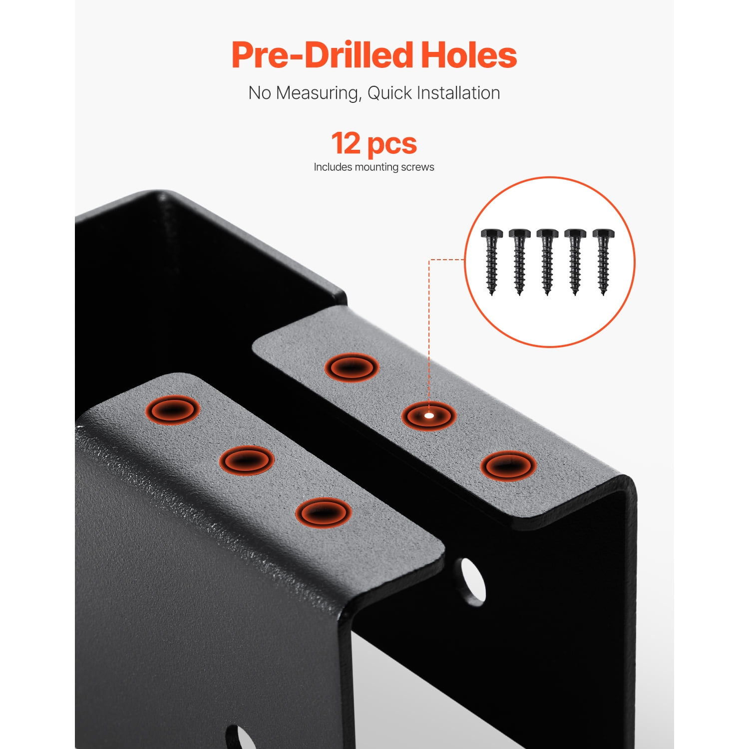 KFFKFF Concealed Joist Hanger, 2x4 Inch Outdoor Flange Bracket with Screws, Steel Light Joist Hangers for 1.93 x 3.62 Inch / 49 x 92 mm Beam, Swing, Fence, Wooden Slides, 12 Pcs