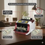 Digital Bill Counter with Ultraviolet and Magnetic Counterfeit Detection