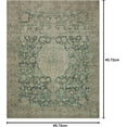 thumbnail image 2 of Magnolia Home by Joanna Gaines x Loloi Sinclair SIN-05 Collection Machine Washable Jade/Sand 18" x 18" Sample Rug, 2 of 8