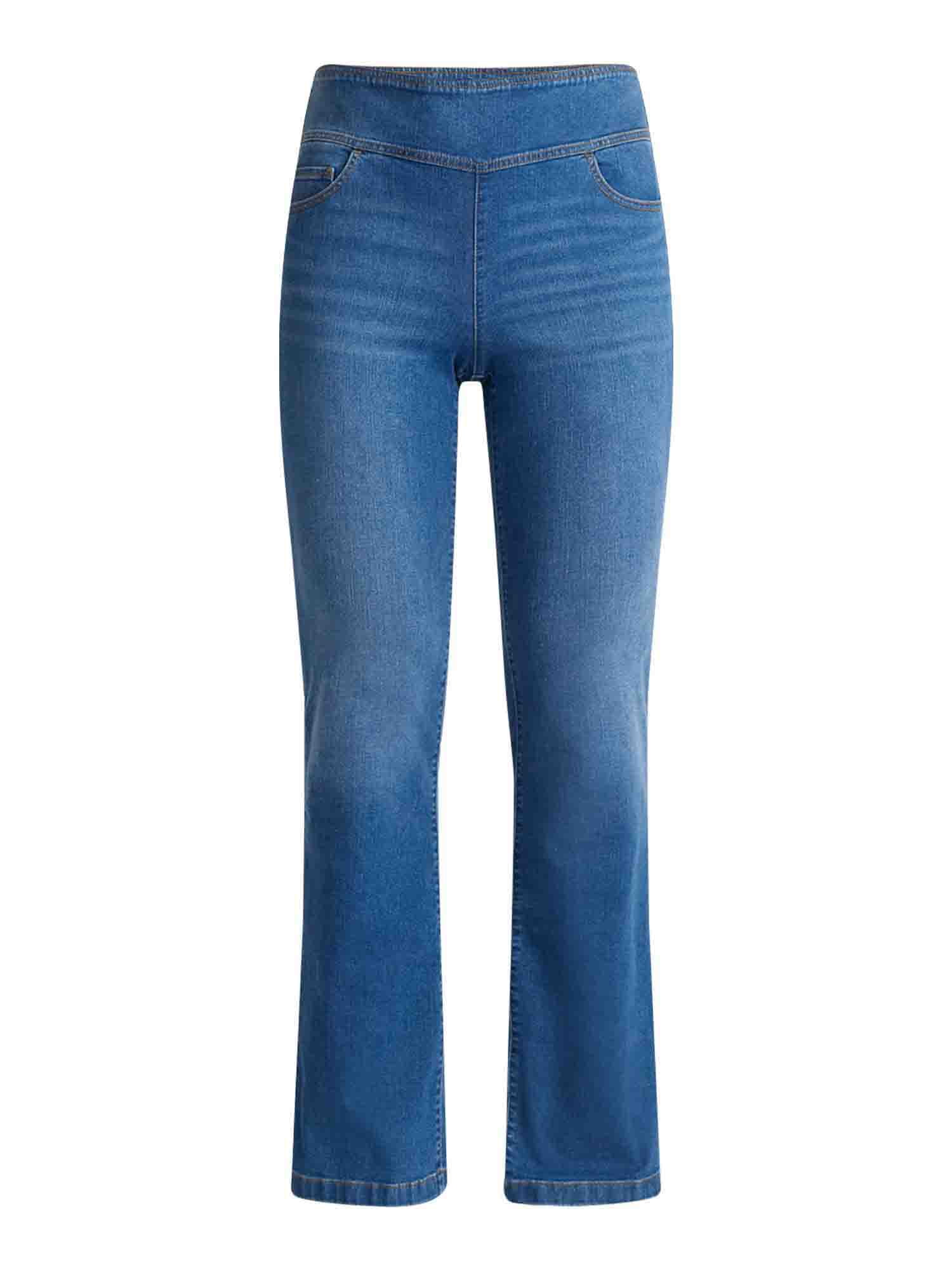 Sofia by Sofia Vergara Women's and Women's Plus Melisa Flare High Rise Pull On Jeans, 30.5", 32.5" and 34.5" Inseams, Sizes 0-28
