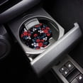 thumbnail image 3 of RYLABLUE Red Rose Flower Leaf Black Set of 4 Car Coaster for Drinks, Absorbent Ceramic Stone Coasters Cup Mat with Cork Base for Home Kitchen Room Coffee Table Bar Decor, 3 of 5