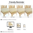 thumbnail image 7 of PiccoCasa 4Pcs Velvet Stretchable Chair Seat Covers, 18"x18" Cream White, 7 of 7