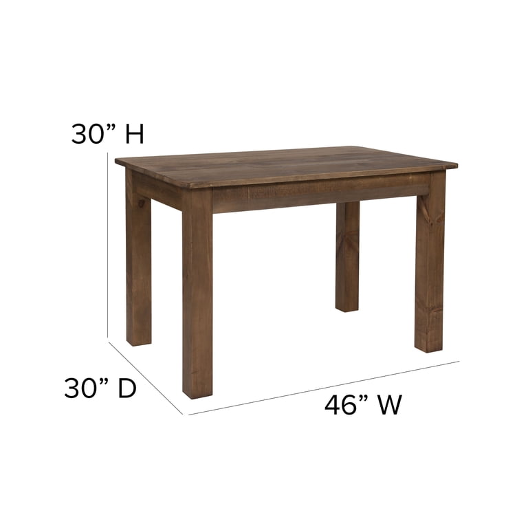 Merrick Lane Jessamine 46" Rectangular Farm Dining Table photo 6