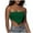 Green, variant on YYDGH Women's Strapless Asymmetrical Hem Ribbed Knit Crop Bandeau Tube Top Black S