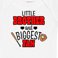 thumbnail image 4 of Inktastic Little Brother and Biggest Fan Baseball Glove and Bat Boys Baby Bodysuit, 4 of 5
