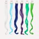 thumbnail image 4 of Postizos de cabello rectos de colores Qarigey 2C Rizado Accesorios de peinado, 4 of 6
