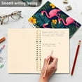 thumbnail image 4 of FORMRS 1-Subject Spiral Notebook 8" x 5" College Ruled 60 Refillable Sheet, 2 Pack, Yellow Floral Flamingo, 4 of 7