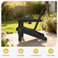 thumbnail image 6 of KINGYES Outdoor Folding Adirondack Chair with Cup Holders, HDPE Adirondack Fir Pit Chairs for Patio Porch Garden Backyard Deck, Black, 6 of 11