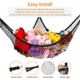 thumbnail image 3 of 1 PCS Stuffed Triangle Animal Hammock, Stuffed Toys Hammock Toy Storage Net Organizer for Stuffed Animals, Teddy Bears, Nursery Play（71In * 47In * 47In）, 3 of 7