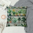 thumbnail image 2 of Shiartex Cactus Tropical Plant Throw Pillow Cover Succulent Leaf Decorative Pillow Case Home Decor Square Pillowcase White, 2 of 5