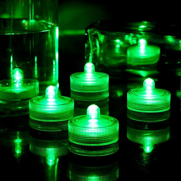 Mini luces LED de té redondas impermeables, paquete de 24, luces subacuáticas para boda, fiesta en casa, jarrón, Festival, decoración del Día de San Valentín Adepaton LKX-2025-3