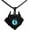 Black Blue no chain, variant on Men's Stainless Steel Vintage Evil Eye Demon Skull Head Oxhorn Pendant Necklace