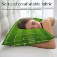 thumbnail image 5 of Soccer Field Throw Pillow Cover 20 x 26 Inch Decorative Pillow Cover Green Birdseye View Athletic Sporty Lumbar Pillowcase Seasonal Rectangle Cushion Case for Couch Sofa Bed Living Room, 5 of 9