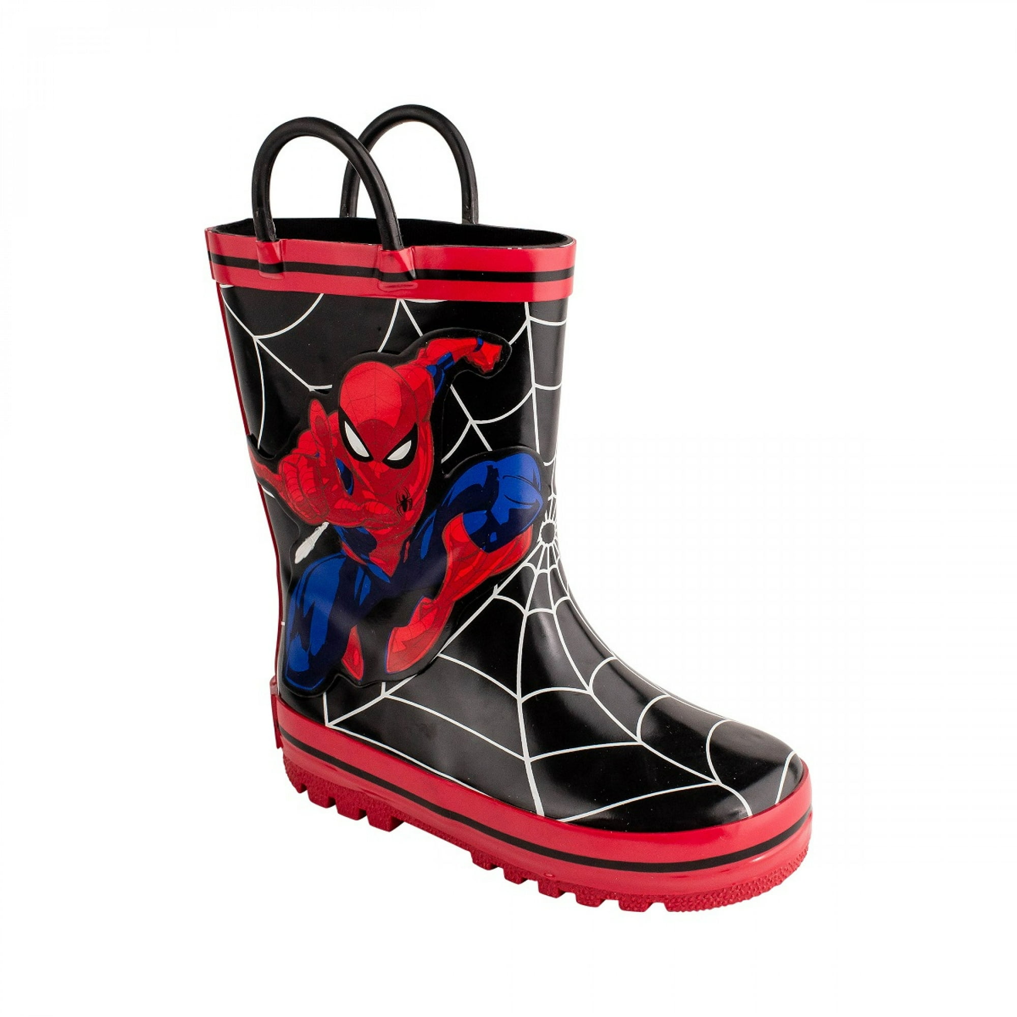 Spider Man Web Jump Kids Rain Boots Size 11