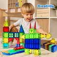 thumbnail image 4 of GRM Magnetic Tiles Set, 100PCS STEM 3D Construction Magnet Toy, Colorful Magnetic, 4 of 6