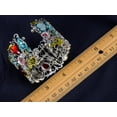 thumbnail image 3 of Alilang Rhinestone Vintage Floral Rainbow Crystal Bracelet Cuff, 3 of 4
