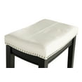 thumbnail image 4 of Linon Cessford 26" Backless Indoor Counter Stool, Black with White Faux Leather, Includes 1 Stool, 4 of 10