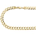 thumbnail image 2 of 14K Yellow Gold 8mm Solid Plain Curb Cuban Chain Link Necklace 20 Inches, 2 of 7