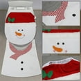 thumbnail image 6 of Christmas Toilet Seat Cover, Christmas Floor Mat, Two Piece Father Christmas Snowman Toilet Protector Set, Soft Polyester Non Slip Bathroom Rug Decor, 6 of 7