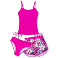 thumbnail image 2 of SHenli Toddler Girl Swim3T Bathing Suit GirlGirls 3 Piece Swimwear Long Sleeve Rash Guard Swim Shirt With Bikini Bottom and Swim Skirt for Sun, 2 of 4