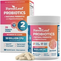 Forest Leaf Probiotics for Women 50 Billion CFU with Organic Prebiotics Vaginal Probiotics Support, 30 Capsules