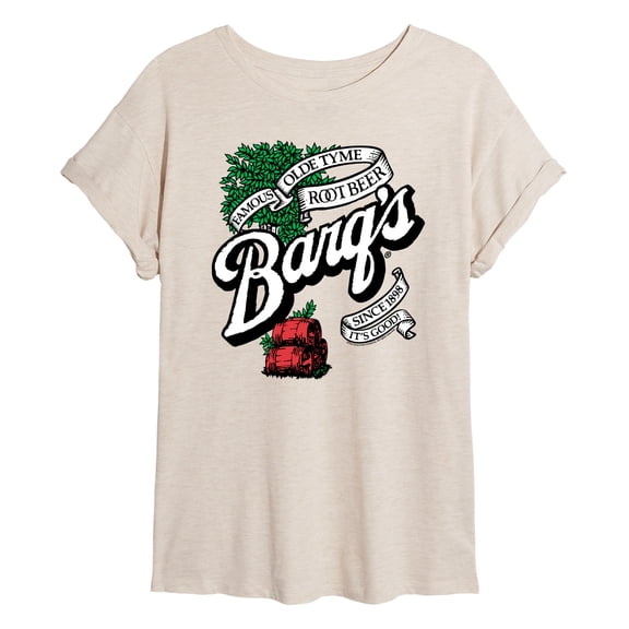Coca-Cola - Barq's Logo - Juniors Oversized Graphic T-Shirt
