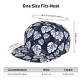 thumbnail image 4 of Hirioo White Leaves for Baseball Cap Men Cap Flat Brim for Men Women Teens Adjustable Baseball Cap, 4 of 7