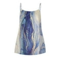 thumbnail image 4 of USSUMA Womens Tops Dressy Casual Summer Sleeveless Marble Print Pleated Flowy Shirts for Women Trendy Spaghetti Strap Cami Tank Round Neck T-Shirts Blouses for Women Plus Tunic, 4 of 8