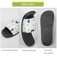 thumbnail image 7 of GZHJMY Stylish Slides for Women Men, Blue Flowers Soft Flexible Slip-on Sandals Slippers, 7 of 7