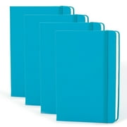 Simply Genius (4pk) A5 Leatherette Cover Dot Grid Journal, 5.7" x 8.4"