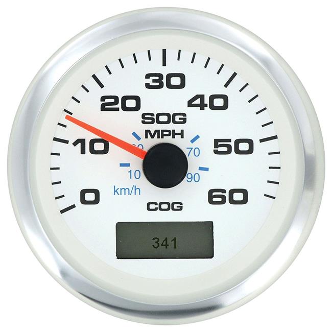 Sierra International 781625060P 60 Mph Premier Pro Speedo GPS Speedmeter, White