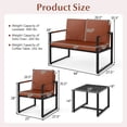 thumbnail image 3 of Costway Indoor Square Side Tables, Set of 2 Metal End Tables with Slatted Tabletop, Black, 3 of 6