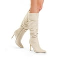thumbnail image 3 of Dream Pairs Knee High Boots for Women Sexy Pointed Toe Stiletto High Heel Slouchy Suede Tall Boots, 3 of 6