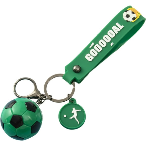 FELTECHELECTR 1Pcs Sports Style Keychain Metal Soccer Key Pendants for Backpacks Boys