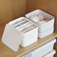 thumbnail image 1 of Stackable White Organizer Bins Clothes Storage Baskets for Household Storage Organization, 1 of 5