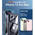 Designed for iPhone 15 Pro Max Case Waterproof, [Builtin Screen