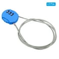 thumbnail image 3 of Uxcell Small Combination Lock 31.4 Inch, 2 Pack 3 Digit Padlock for Locker, Bright Blue, 3 of 6