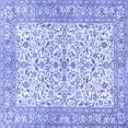 thumbnail image 1 of Ahgly Company Machine Washable Indoor Square Persian Blue Traditional Area Rugs, 6' Square, 1 of 4