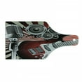 thumbnail image 1 of Music Cutting Board, Music Old Fashioned Speaker Loudspeaker Geometrical Striped Background, Decorative Tempered Glass Cutting and Serving Board, Wine Bottle Shape, Burgundy Beige Grey, by Ambesonne, 1 of 1