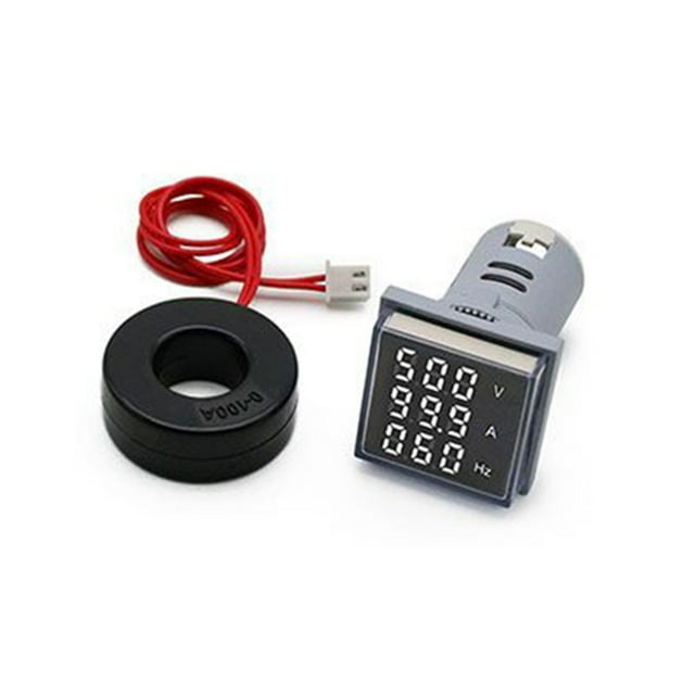 Bgsha 3-in-1 22mm digital voltmeter ammeter60-500V AC 0-100AHz current frequency meter