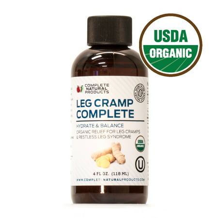Leg Cramp Complete - Natural Liquid Organic Amish Muscle, Foot & Leg Cramp Remedy Relief, Vitamin, &