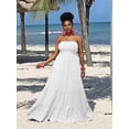 thumbnail image 4 of White Strapless Tiered Maxi Dress For Women Casual Summer Vacation Long Flowy Plus Size, 4 of 7