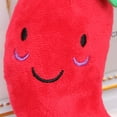 thumbnail image 4 of Eease New Dog Pet Puppy Plush Fruit Vegetable Sound Chew Squeaker Squeaky Plush Toys (Chilli), 4 of 5