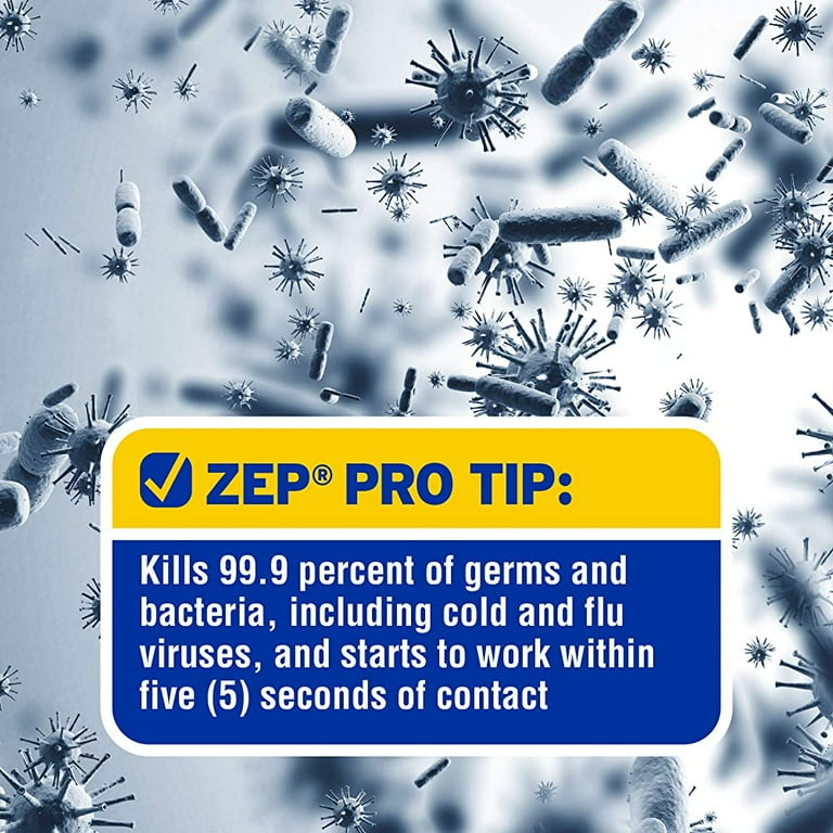 Zep Commercial Quick Clean Disinfectant, 1 Gallon Case of 2, Kills
