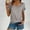 A1 Grey, variant on Women's Comfy V Neck T Shirts Short Sleeve Front Twist Knot Shirts Slim Fit Basic Tees Tops Draped Blouses Casual Loose Fit Tees Criss Cross Hem Tee Plain Cropped Tunic Tops GN2