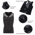 thumbnail image 5 of VASLANDA Mens Compression Shirt Slimming Body Shaper Vest Zipper Waist Trainer Workout Tank Tops Back Support Undershirts, 5 of 7